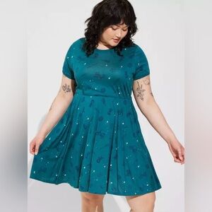 Torrid Netflix Stranger Things Mini T-Shirt Skater Dress Size 00 M/L